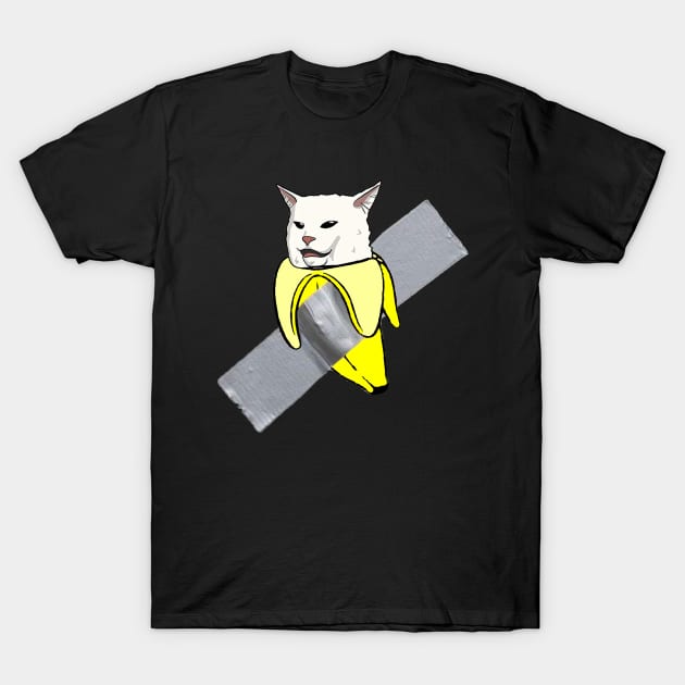 funny cat meme and the Banana duct-taped to the wall T-Shirt by S-Log